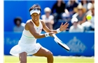 BIRMINGHAM, ENGLAND - JUNE 12:  Kimiko Date-Krumm of Japan in action during Day Four of the Aegon Classic at Edgbaston Priory Club on June 12, 2014 in Birmingham, England.  (Photo by Paul Thomas/Getty Images)